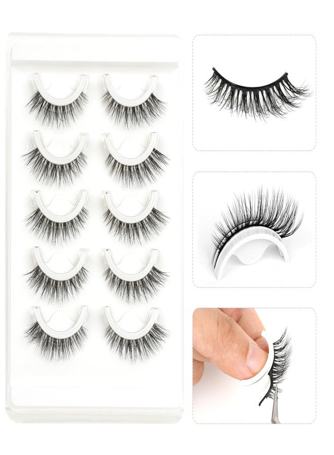 ميريتون رموش ميريتون ذاتية اللصق، رموش صناعية طبيعية، سهلة التركيب للمبتدئين، لا حاجة للغراء، رموش ضغط، رموش شريطية خفيفة مقاومة للماء من ميريتون (6D28 12 مم) - Image 4